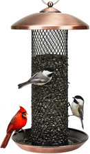 Mesh Tube Bird Feeders for Outdoors Hanging, All Metal, Wild Bird Feeder for Sun