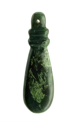 VINTAGE MAORI POUNAMU MERE PENDANT NEW ZEALAND GREENSTONE JADE CARVED