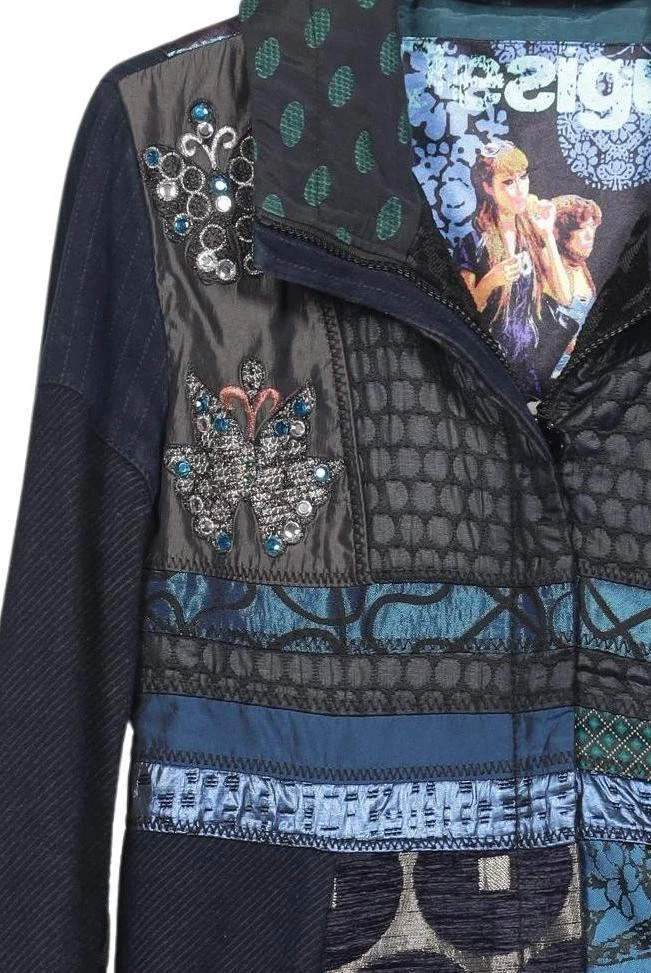 Desigual Mantel Damen Jacke Parka Gr. 38 Baumwolle Wolle Mehrfarbig #eqxflb0