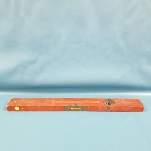 VTG 26" Stanley USA Red Cherry Wood Level For Decor - Fluid Missing