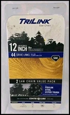 TriLink 12" S44 Chainsaw Chain Pole Saw 2 Pack Stihl Poulan Hyper Tough New