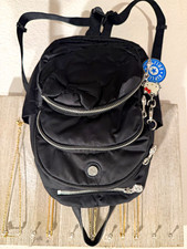 Kipling x Hello Kitty Black Backpack, Bow Front Pocket, Print Lining, Sanrio