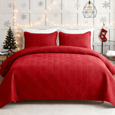 Whale Flotilla Elegant Extra Soft Quilt King Size, 3-Piece Lightweight Modern Ge