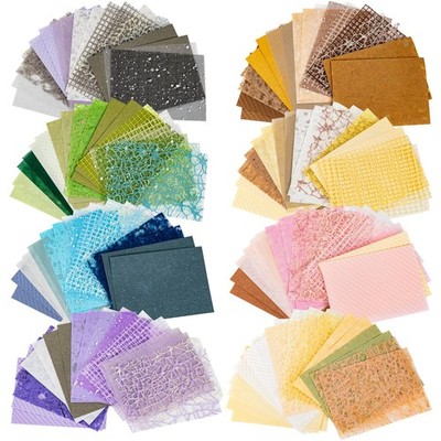 Forzacx 144 Sheets textured scrapbook paper, 8 Pack decorative craft paper... 