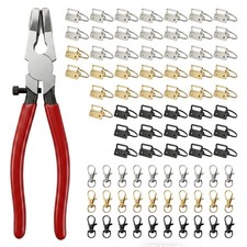 81PCS Key Fob Hardware Set, with Key Fob Pliers Tools , 50PCS 1 Inch Keychain...