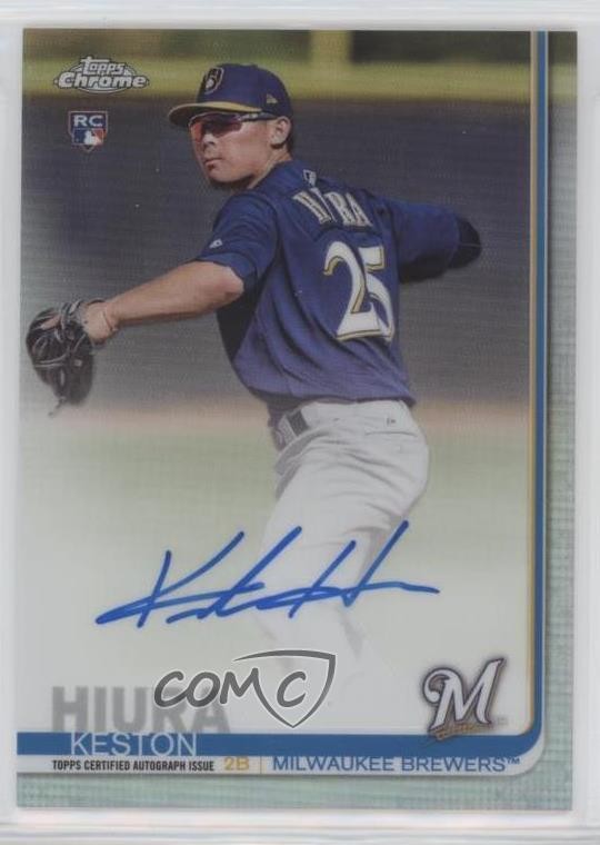 2019 Topps Chrome Rookie Auto Refractor 181/499 Keston Hiura #RA-KH Auto 7c5
