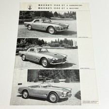 Maserati 3500 Gt A 2p Brochure Sheet 1962 22 Coupe Convertible Gti
