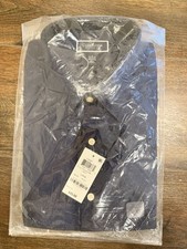 New In Package Club Room Men s Navy Blue Button Down Dress Shirt Size Large