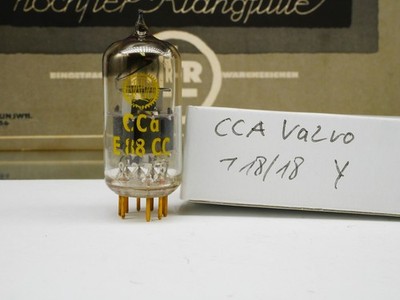 1x Valvo yellow Label CCA / E88CC 45° D-Getter  HIFI Tube Röhre No Code