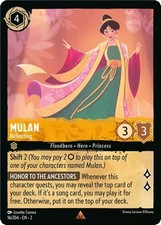 DISNEY LORCANA TCG Rise of the Floodborn Mulan Reflecting Rare 16/204