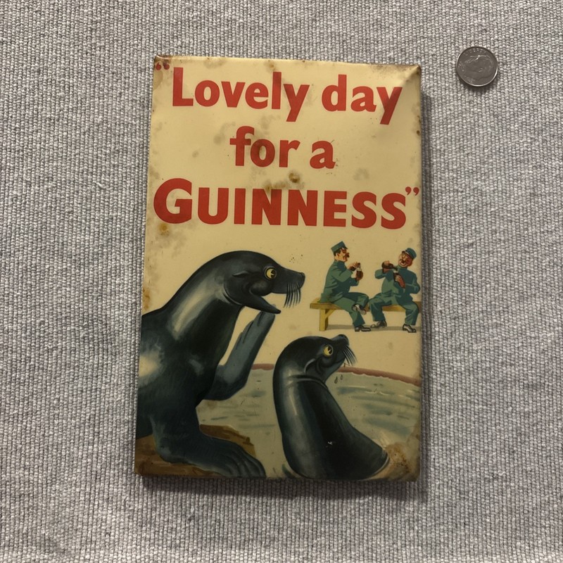 Guinness RARE 1948 “Sealion & Zoo Keeper”Counter Top Display AD Original