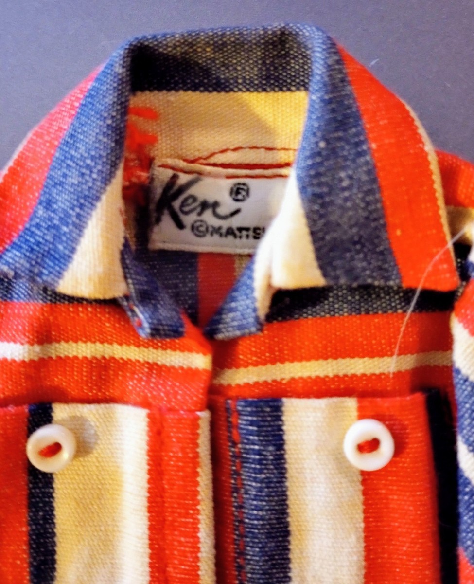 Vintage 1971 Mattel Ken Casual Scene #1472 Red, White, Blue
