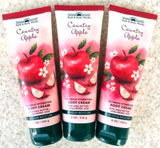 3 Bath  Body Works COUNTRY APPLE Body Cream 8oz LOT/SET of 3