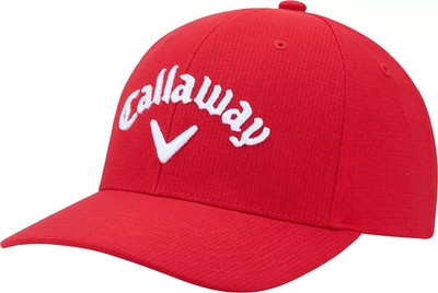 Callaway Golf Performance Pro Odyssey Adjustable Strapback Hat Red White OS New