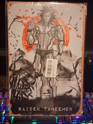 Raiden Tameemon Record Of Ragnarok Tin Metal Anime Decor Sign 8x12 Inch