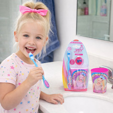 NEW, Jojo Siwa 3-Piece Toothbrush Set, Cap Rinsing Cup for Kids