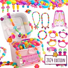 Pop Beads Jewelry Making Kit for Girls, 550 Piece Set for Girls Ages 3 and U...