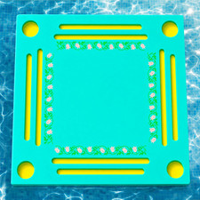 Floating Mahjong Table for Pool - Double-Sided Water Game Tray with Mahjong