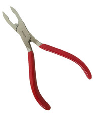 Double Flat Nose Jaw Pliers 5" Red Vinyl Comfort Grip Beading Jewelry Design