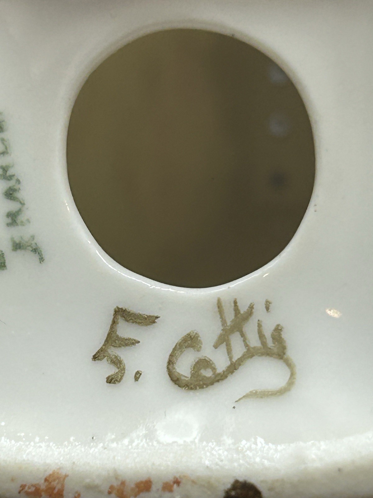 Antique PL Limoges France  Signed E. Cottis Salt, Pepper, Toothpick Holder