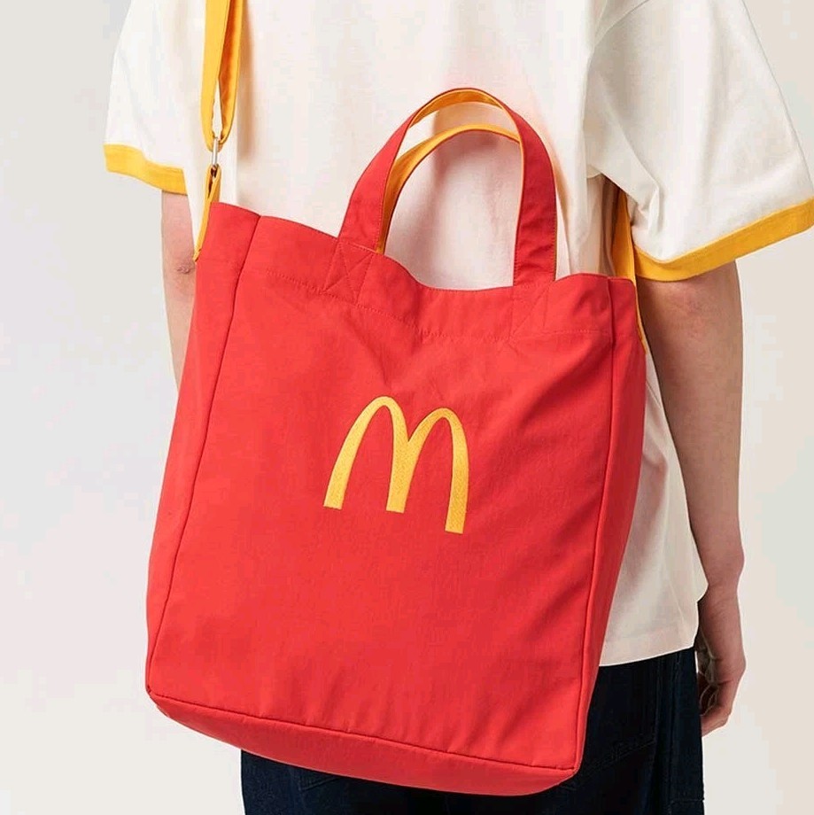 Japan Limited] graniph McDonald's Color Logo 2WAY Tote Bag Red
