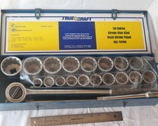 Vtg 15 Pcs 34 Drive Socket Set 78 -2 Japan Truecraft Tool Heavy Equipment