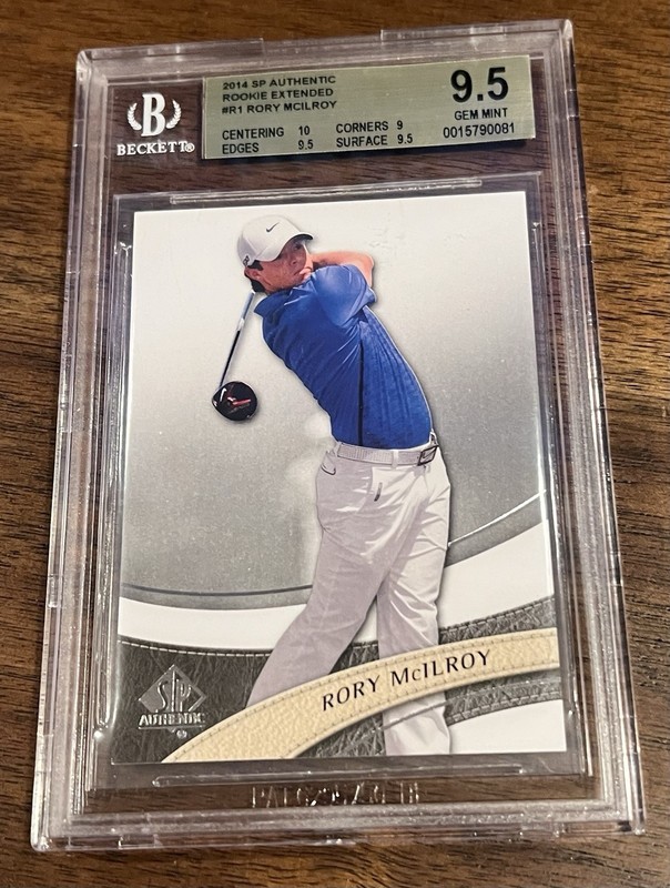 2014 Upper Deck Authentic Rookies R1 Rory McIlroy BGS 9.5 10 Centering