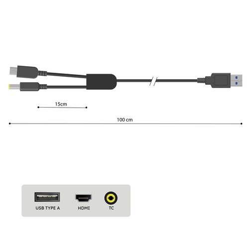 Cavo dati e Ricarica USB 2 in 1 Compatibile con Sony PSP 1000 2000 3000 Nero - Imagen 4 de 8