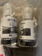  2qty Epson 502 EcoTank Ink Black Ultra High Capacity Bottle 127 ml Genuine