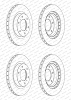 2X Ferodo 332Mm Bremsscheiben BelÜFtet Vorne Passend FüR Mitsubishi Pajero | Ddf