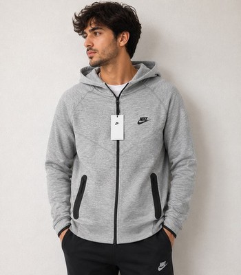 Nike Tech Fleece Men's Full Zip Hooded Fleece Hoodie Gray Size M