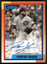 2025 Topps Update #90B2-PH Porter Hodge 1990 Topps 35th Anniversary Autographs