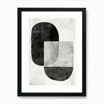 Manokwari Stone Park Bauhaus Minima Framed Wall Art Poster Canvas Print Picture