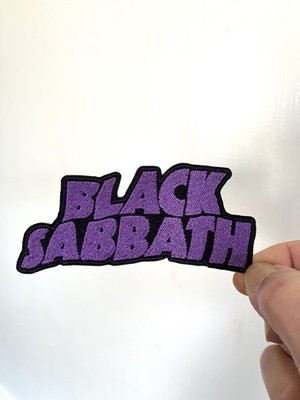 Black Sabbath Iron On Patch Purple Black Embroidered Rock