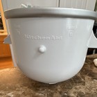 KitchenAid Ice Cream Maker Bowl Attachment for Countertop Mixer White Gray