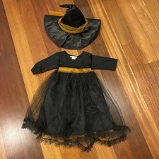 Pottery Barn Kids 12-24 Months Witch With Hat Black Orange Halloween