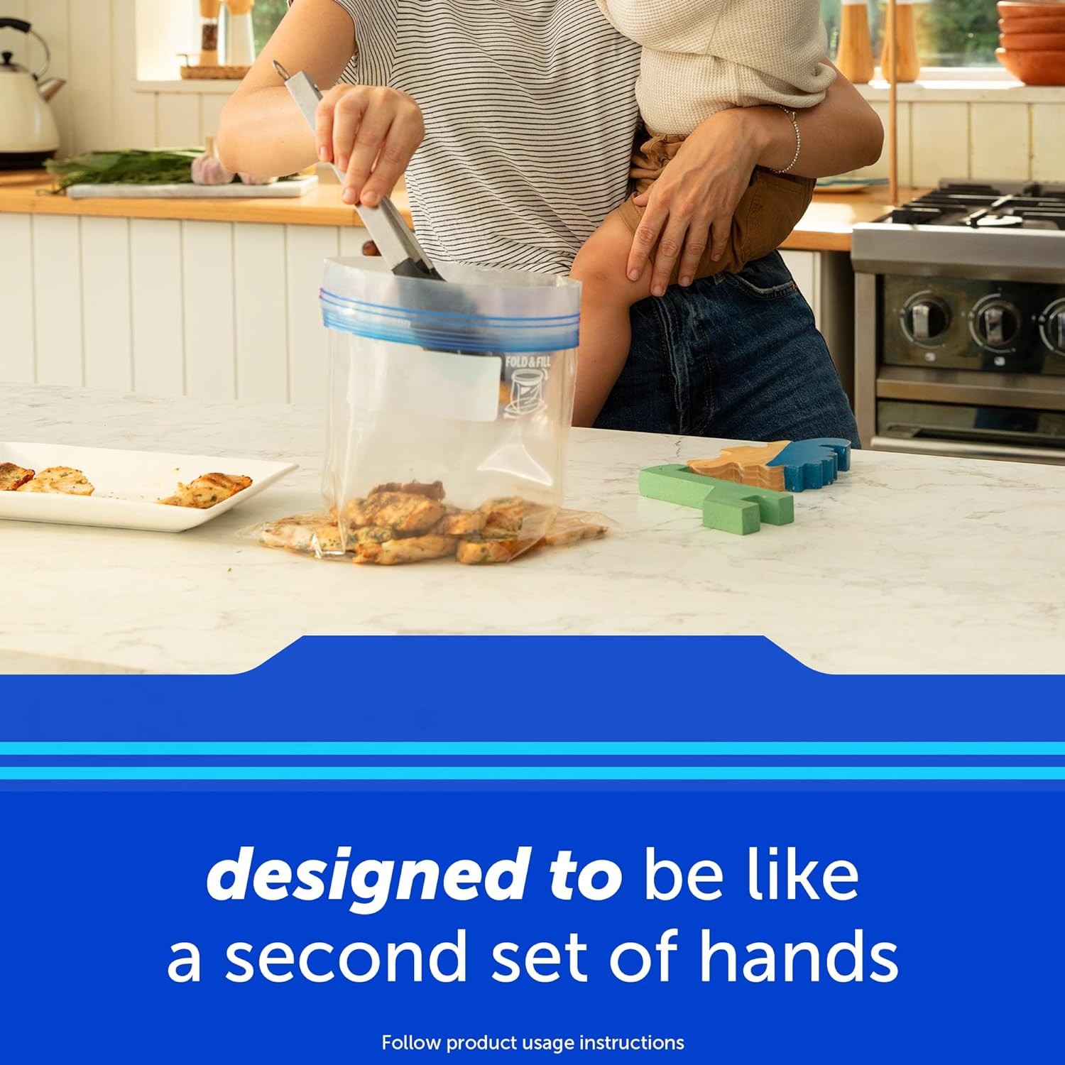 Ziploc Gallon Freezer Bags Food Storage Grip 'N Seal Zip Lock Bags 28 Count Home