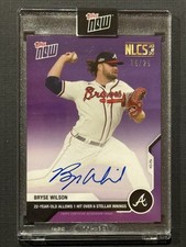 2020 Topps Now BRYSE WILSON #417C Purple Auto /25 NLCS Atlanta Braves