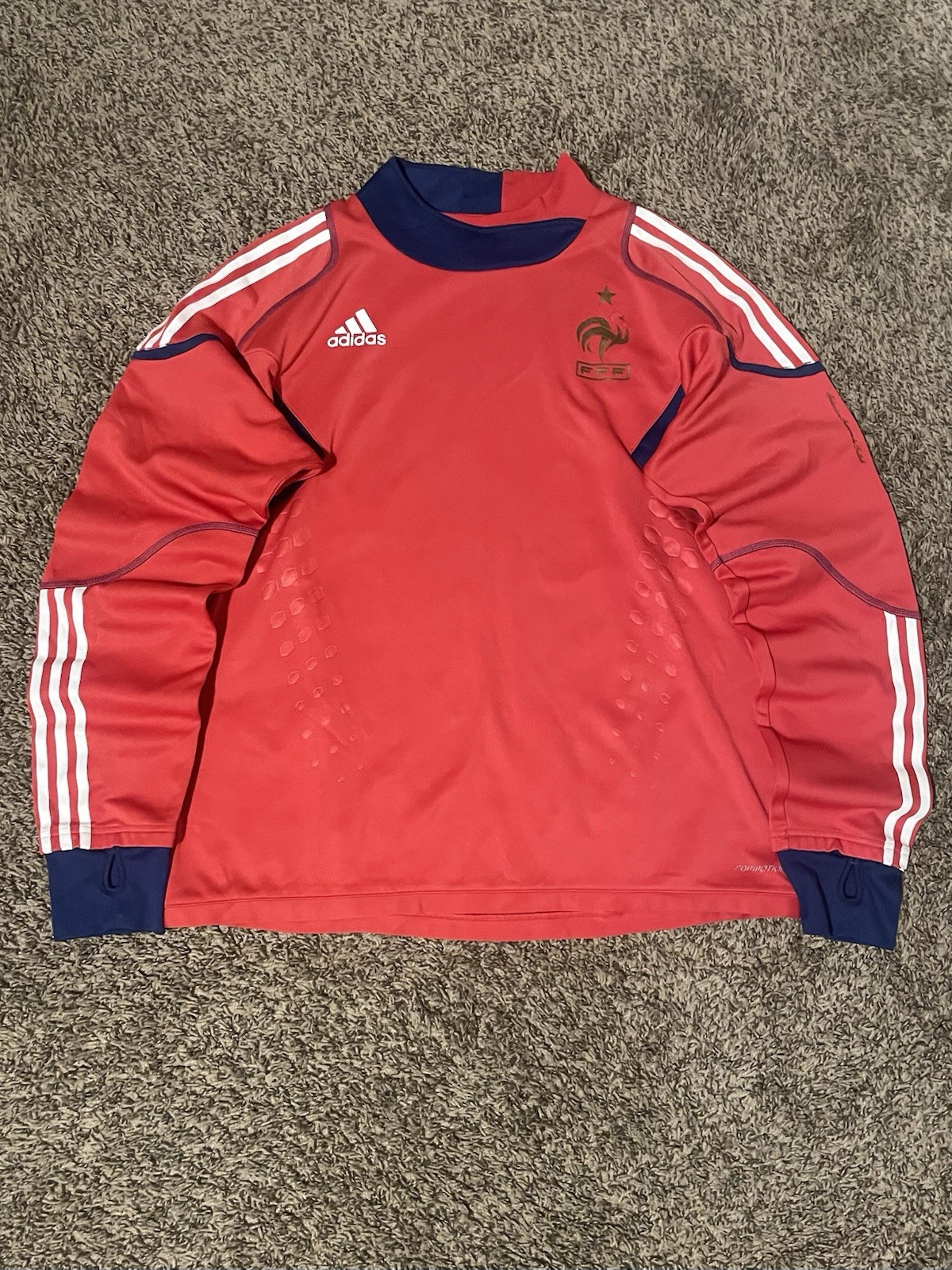 FRANCE 2009 2010 GOALKEEPER FOOTBALL SHIRT SOCCER JERSEY Adidas RARE Size XL