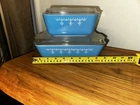 Pyrex Vintage Snowflake Garland Casserole Dish 2.5" Clear Lid 9"