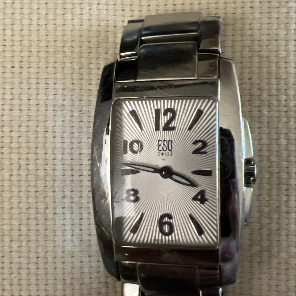 RELOJ UNISEX ESQ by MOVADO esfera Starburst, rectangular 7,25" banda SS. Foto 4 de 4