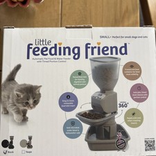 2-in-1 Automatic Feeder Cat  Small Dog Food Dispenser Water  Food Waterer