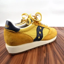 Saucony Jazz Original Vintage Mens Yellow Navy Casual Sneakers Shoes Size 10