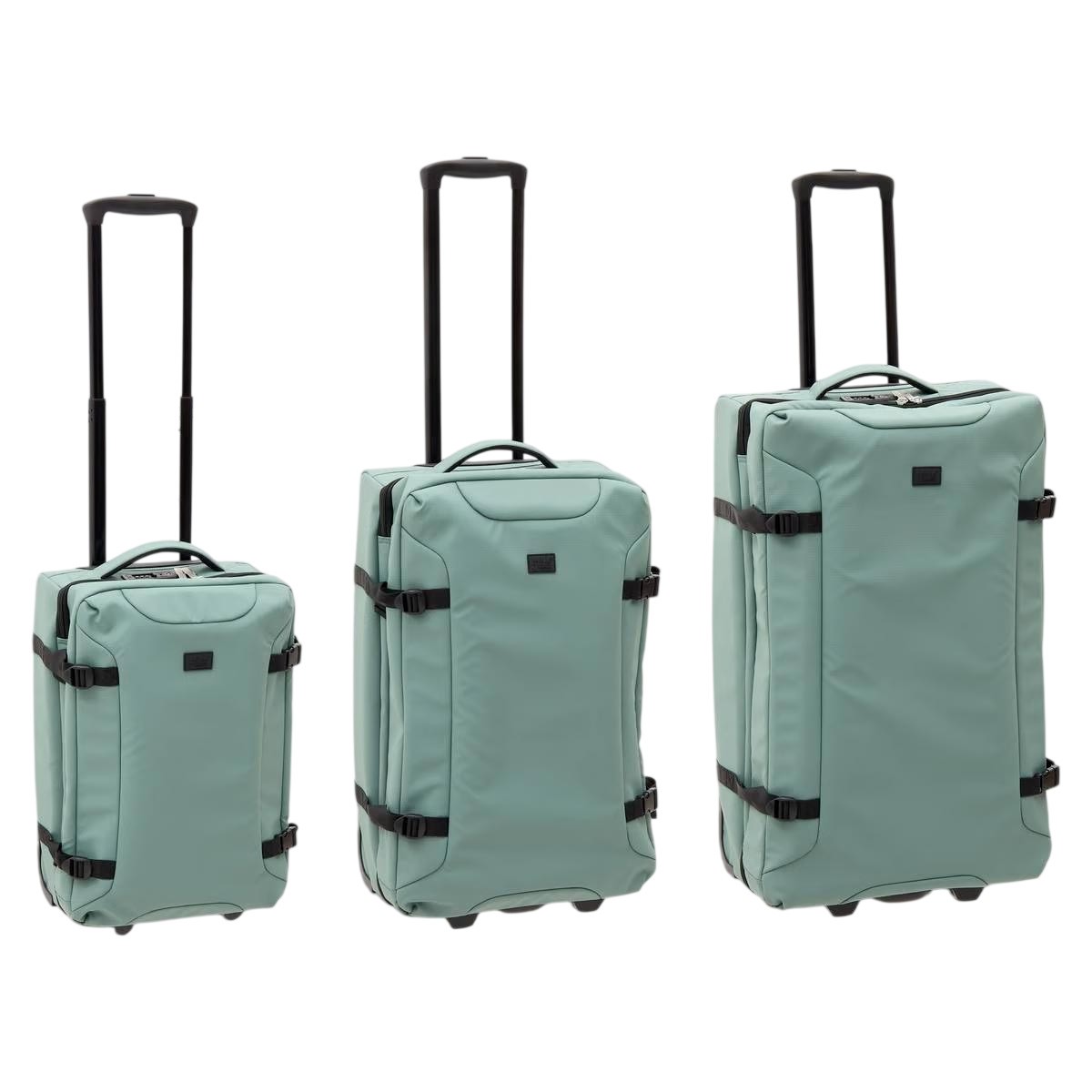 Valises souples vertes de 74cm à 2 roulettes idéales pour les vacances en famille