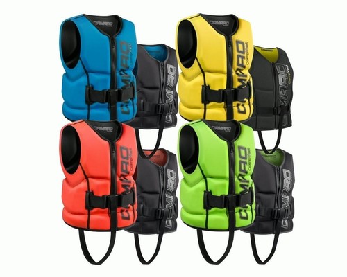 Gilet De Protection Camaro Comp Réversible En Néoprène Pour Enfant – Tailles Jusqu’à 14 Ans – Noir/Bleu – Idéal Pour Sports Nautiques