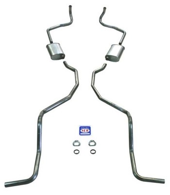 Fits 1960-1964 Chevrolet Bel Air Exhaust System Kit Wagon Small Block 73044