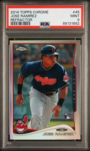 2014 Topps Chrome Refractor Jose Ramirez RC #45 PSA 9 Rookie Guardians