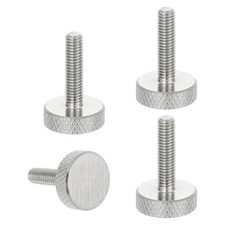 M5x20mm Knurled Thumb Screws, 16mm Dia. Stainless Diamond Knurled Screw, 4 Pcs