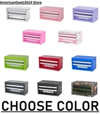 Kobalt Mini 2 Drawer Steel Tool Box Pink Blue White Green Black Red Gray New