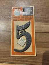 Vintage Wessel House Number 5 Colonial Hammerd Ebony Plated MADE IN USA